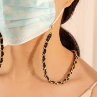 Zinc Alloy Mask Chain Holder with leather cord durable & anti-skidding Sold By Strand