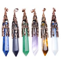 Natural Stone Pendulum Pendant with Zinc Alloy polished Sold By PC