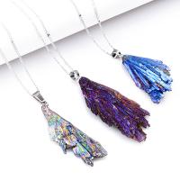 Gemstone Pendants Jewelry, Tourmaline, irregular, polished, more colors for choice, 20-40mm, Sold By PC