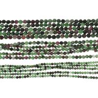 Ruby in Zoisite Beads Round plated durable & faceted Length 15.5 Inch Sold By PC