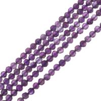 Natural Amethyst Beads, Round, plated, durable & different size for choice & faceted, more colors for choice, 91PCs/Strand, Sold Per 15.5 Inch Strand