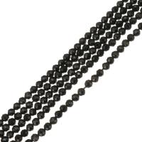 Black Spinel Beads Round plated durable & faceted Sold Per 15.5 Inch Strand
