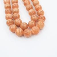 Gemstone Jewelry Beads, Sunstone, Round, polished, DIY & different size for choice, Sold By Strand