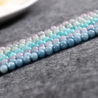 Naturstein Perle, rund, poliert, DIY & verschiedene Größen vorhanden, keine, verkauft von Strang