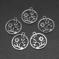 Stainless Steel Pendants, 304 Stainless Steel, DIY, original color, 15x17x1mm, Hole:Approx 1.2mm, Sold By PC