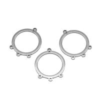 Stainless Steel Connector, 304 Stainless Steel, Donut, DIY & 1/3 loop, original color, 20x24x1mm, Hole:Approx 1.2mm, Sold By PC