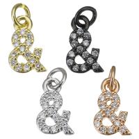 Cubic Zirconia Micro Pave Brass Pendant, plated, fashion jewelry & micro pave cubic zirconia & for woman, more colors for choice, nickel, lead & cadmium free, 6x10x1.50mm, 10PCs/Lot, Sold By Lot