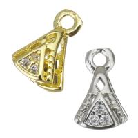 Brass Pinch Bail plated fashion jewelry & for woman & with rhinestone nickel lead & cadmium free 1mm Sold By Lot