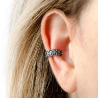 Zinc Alloy Earring Cuff plated fashion jewelry silver color Sold By PC