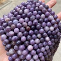 натуральный лепидолит Бусины, Круглая, полированный, DIY & разный размер для выбора, фиолетовый, не содержит никель, свинец, продается Strand