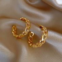 Zinc Alloy Stud Earring fashion jewelry golden Sold By Pair