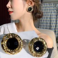 Zinc Alloy Stud Earring fashion jewelry black Sold By Pair