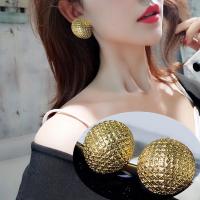 Tibetan Style Stud Earring, fashion jewelry, golden, Sold By Pair