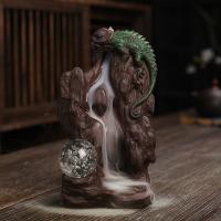 Backflow Incense Burner Purple Clay plated for home and office & durable & with LED light Sold By PC