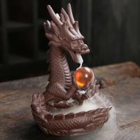 Backflow Incense Burner, Porcelain, plated, for home and office & durable, 190x140x130mm, Sold By PC