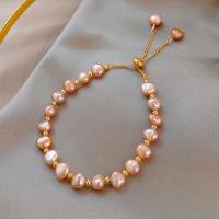 Bracelet en perles de culture d'eau douce, alliage de zinc, avec perle d'eau douce cultivée, Réglable & bijoux de mode, plus de couleurs à choisir,  23X0.7CM, Vendu par brin