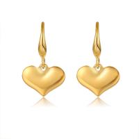 Titanium Steel Drop Earring fashion jewelry golden 2.5CM Sold By Pair