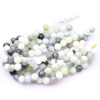 Natural Jade Beads Jade New Mountain Round polished DIY 14mm Sold By Strand