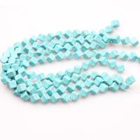 Turquoise Beads Blue Turquoise Square polished DIY Sold By Strand