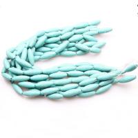Turquoise Beads, Blue Turquoise, Drum, polished, DIY, 10x30mm, 13PCs/Strand, Sold By Strand