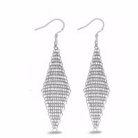 Brass Drop Earring plated fashion jewelry & for woman Sold By Pair