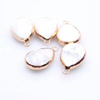 Bijoux Pendentifs en pierres gemmes, Magnésite, poli, DIY, blanc, 22x14mm, Vendu par PC