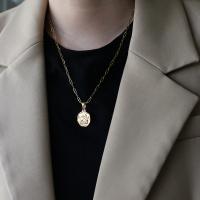 Titanstahl Halskette, Modeschmuck & verschiedene Stile für Wahl, goldfarben, 1.8cm  45+6cm, verkauft von Strang