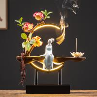 Backflow Incense Burner, Porcelain, with Pine, handmade, for home and office & durable & different styles for choice, more colors for choice, 350x320x100mm, Sold By PC