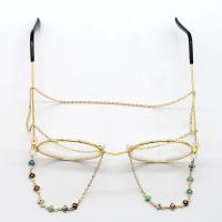 Messing Brillenkette, mit Emaille, plattiert, nachhaltiges & Anti-Skidding, keine, frei von Nickel, Blei & Kadmium, verkauft per 27.55 ZollInch Strang