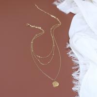 Multi слой ожерелье, титан, ювелирные изделия моды & многослойный, Золотой, 1.5cm   38+42+50+6cm, продается Strand