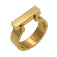 Палец кольцо из нержавеющей стали, нержавеющая сталь, Прямоугольная форма, Другое покрытие, разный размер для выбора & Женский, Много цветов для выбора, 12x4mm, 6mm, размер:6-9, продается PC
