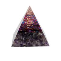 Amethyst Pyramid Dekoration, Dreieck, plattiert, für Zuhause und Büro, 60x60mm, verkauft von PC