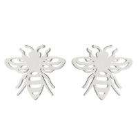 Stainless Steel Stud Earrings, Butterfly, plated, fashion jewelry & for woman & hollow, more colors for choice, Sold By Pair