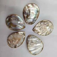 Pendentifs coquillage, Nacre perles, larme, durable & DIY, 47.50x35x2.40mm, 20PC/sac, Vendu par sac
