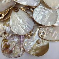 Pendentifs coquillage, Nacre perles, larme, durable & DIY, 48x62x6mm, 20PC/sac, Vendu par sac