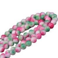 Natural Jade Beads Jade Phoenix Round polished durable & DIY pink Sold By Strand