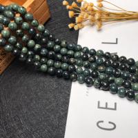 Kambaba Jaspis Perle, rund, poliert, nachhaltiges & DIY & verschiedene Größen vorhanden, grün, verkauft von Strang