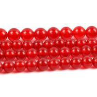 Natural Chalcedony Bead Carnelian Round anoint durable & DIY Sold By Strand