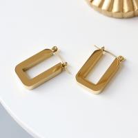титан Основа для сережки, ювелирные изделия моды, Золотой, 1.57X2.6cm  4mm, продается Пара