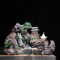 Backflow Incense Burner, Porcelain, plated, for home and office & durable, 260x150x165mm, Sold By PC