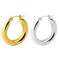 Titanium Steel Huggie Hoop Earring polished fashion jewelry Sold By Pair