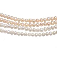 Perlas Redondas Freshwater, Perlas cultivadas de agua dulce, Esférico, pulido, Bricolaje, más colores para la opción, 6-7mm, Vendido por Sarta