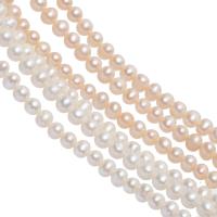 Perlas Redondas Freshwater, Perlas cultivadas de agua dulce, Esférico, pulido, Bricolaje, más colores para la opción, 5-6mm, Vendido por Sarta