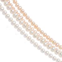 Runde ferskvandskulturperle Beads, Ferskvandsperle, poleret, du kan DIY, flere farver til valg, 4-5mm, Solgt af Strand