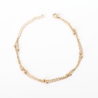 Brass Anklet, plated, for woman, more colors for choice, nickel, lead & cadmium free, Sold Per 8.26 Inch Strand