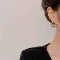 alliage de zinc boucle d'oreille cercle, bijoux de mode, plus de couleurs à choisir, 2.7CM, Vendu par paire