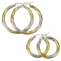 Stainless Steel Hoop Earring plated fashion jewelry & for woman Sold By Pair