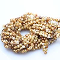 Achat Perlen, Feuerachat, rund, poliert, DIY & verschiedene Größen vorhanden, gelb, verkauft von Strang