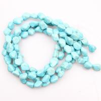 Synthetisches Blau Türkis Perle, poliert, DIY & verschiedene Größen vorhanden, dunkelgrün, verkauft von Strang