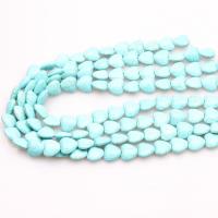 Turquoise Beads Blue Turquoise Heart polished DIY dark green Sold By Strand